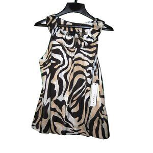 Tribal Sleeveless Top, Animal Print, Size M, New w/Tags
